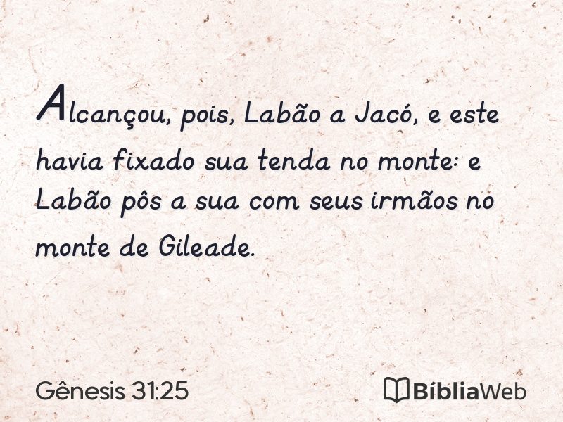 Gênesis 31:25 em imagem para compartilhar