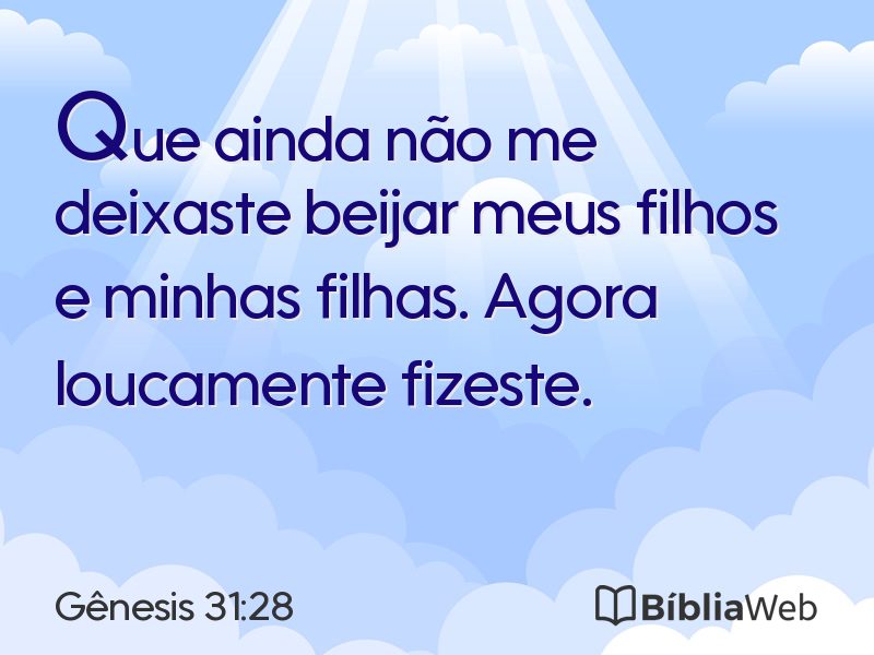 Gênesis 31:28 em imagem para compartilhar