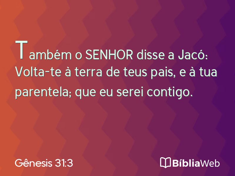 Gênesis 31:3 em imagem para compartilhar