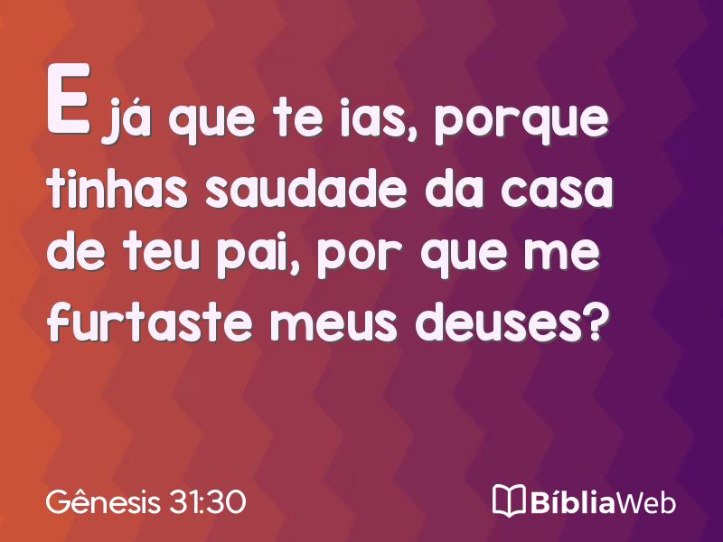 Gênesis 31:30 em imagem para compartilhar