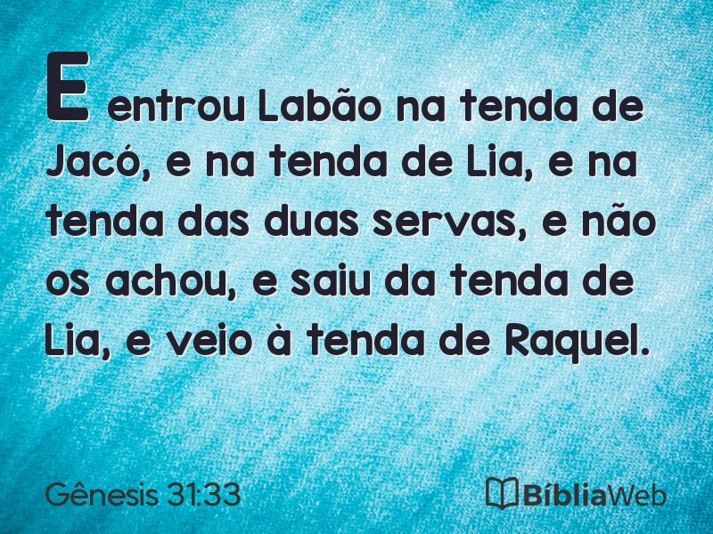 Gênesis 31:33 em imagem para compartilhar