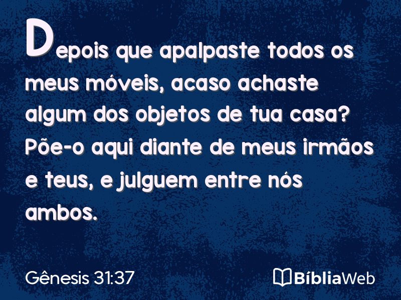 Gênesis 31:37 em imagem para compartilhar