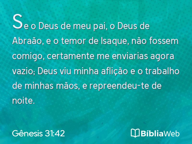 Gênesis 31:42 em imagem para compartilhar