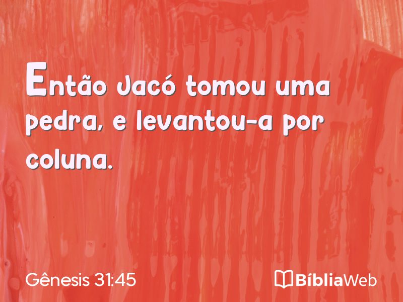 Gênesis 31:45 em imagem para compartilhar