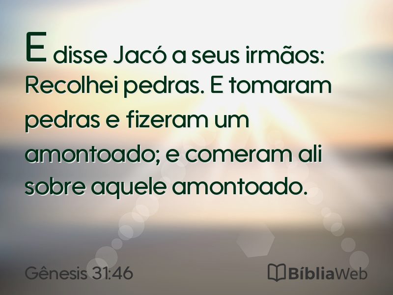 Gênesis 31:46 em imagem para compartilhar