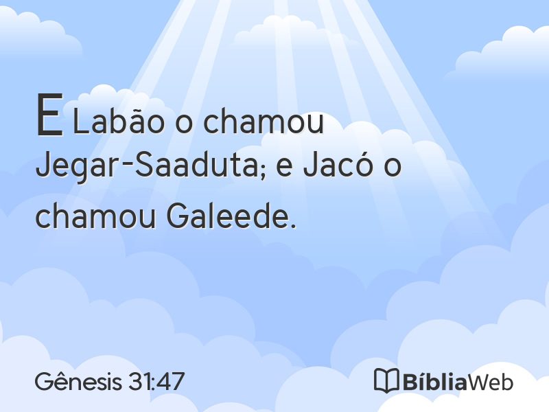 Gênesis 31:47 em imagem para compartilhar