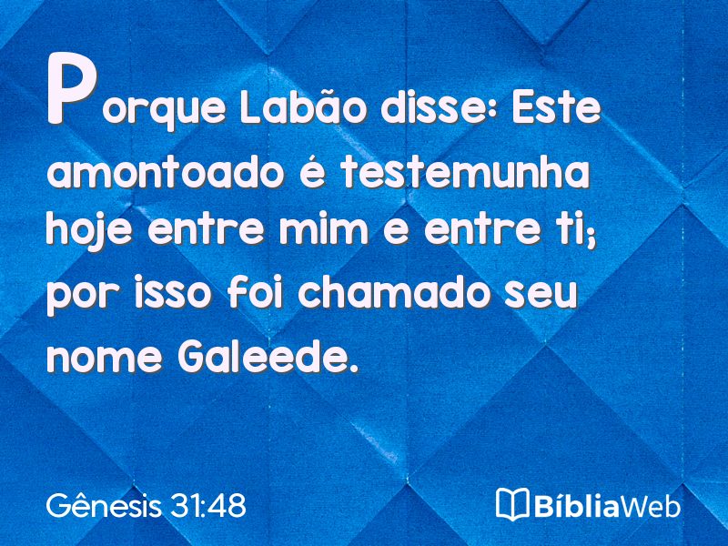 Gênesis 31:48 em imagem para compartilhar