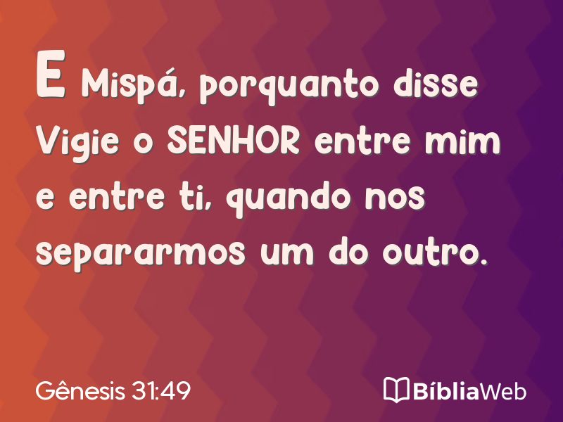 Gênesis 31:49 em imagem para compartilhar