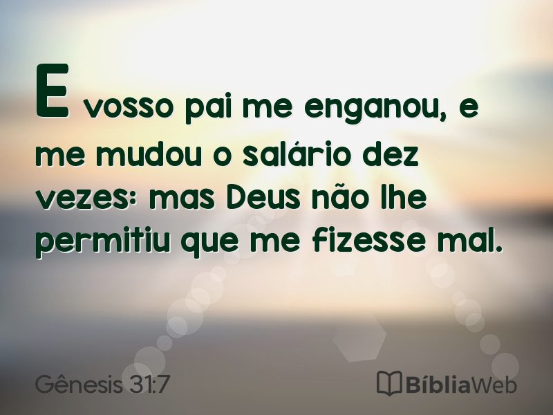 Gênesis 31:7 em imagem para compartilhar