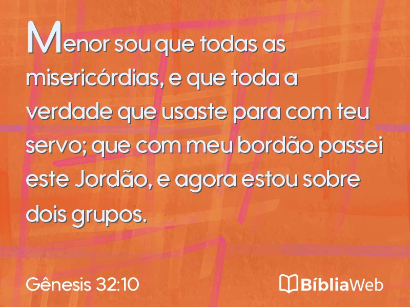 Gênesis 32:10 em imagem para compartilhar