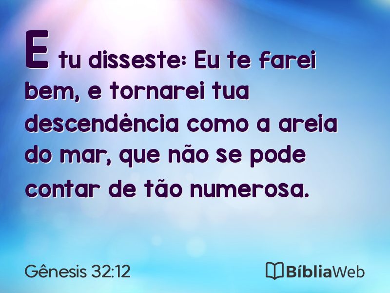 Gênesis 32:12 em imagem para compartilhar