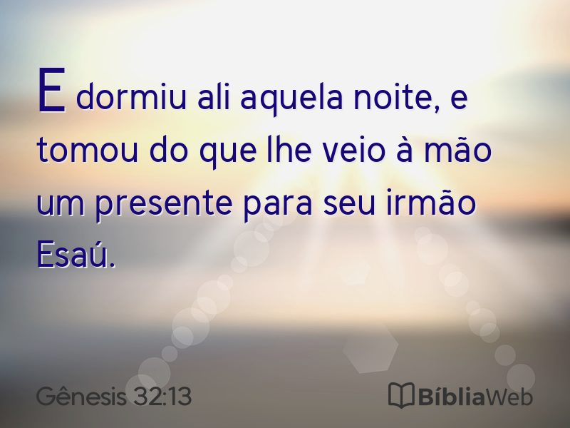 Gênesis 32:13 em imagem para compartilhar