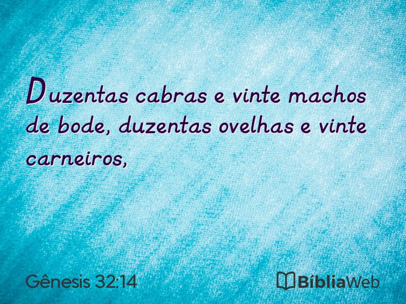 Gênesis 32:14 em imagem para compartilhar