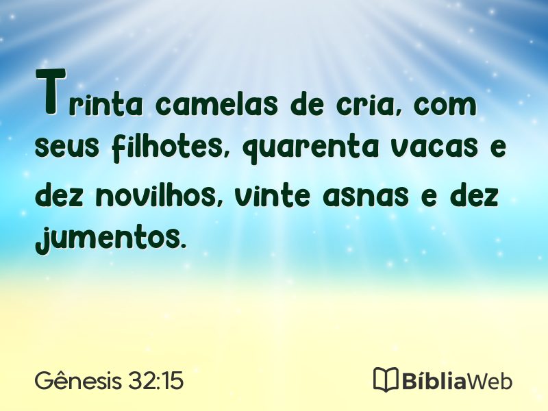 Gênesis 32:15 em imagem para compartilhar