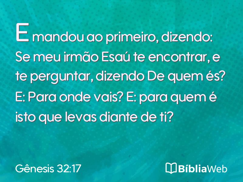 Gênesis 32:17 em imagem para compartilhar