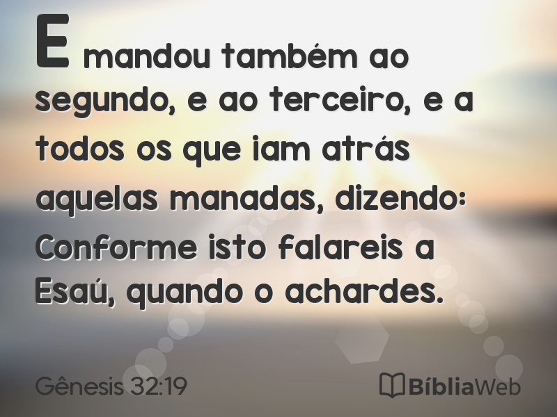 Gênesis 32:19 em imagem para compartilhar