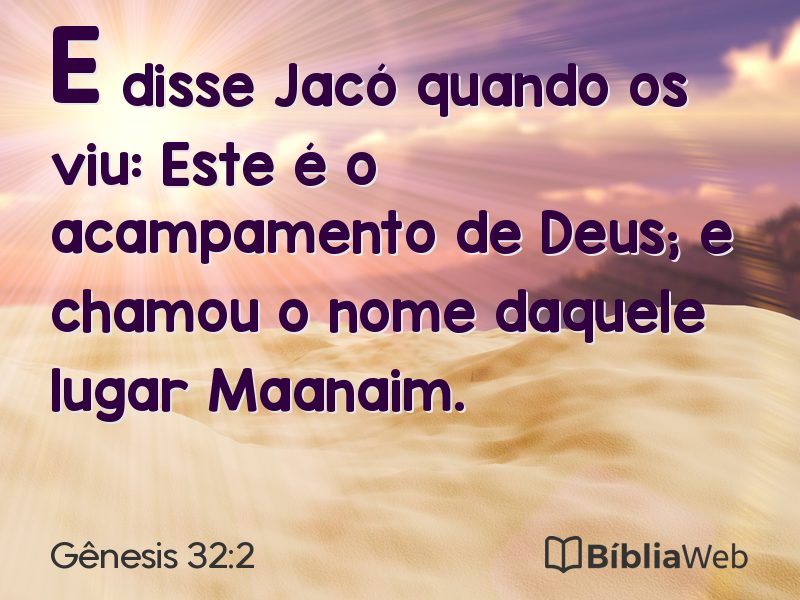 Gênesis 32:2 em imagem para compartilhar