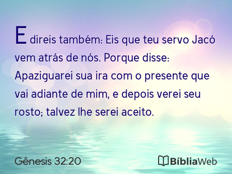Gênesis 32:20 em imagem para compartilhar