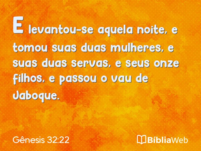 Gênesis 32:22 em imagem para compartilhar