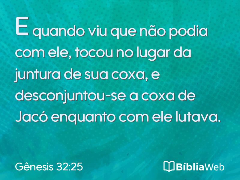 Gênesis 32:25 em imagem para compartilhar