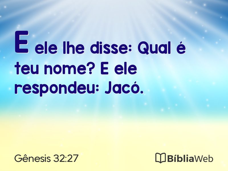 Gênesis 32:27 em imagem para compartilhar
