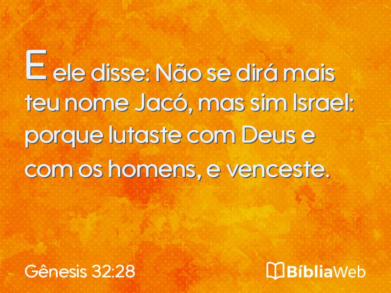 Gênesis 32:28 em imagem para compartilhar