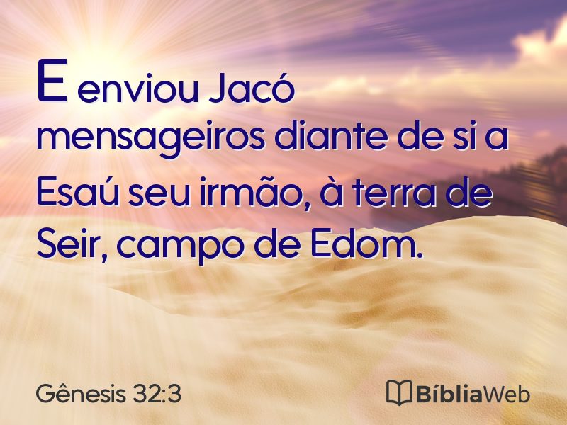 Gênesis 32:3 em imagem para compartilhar