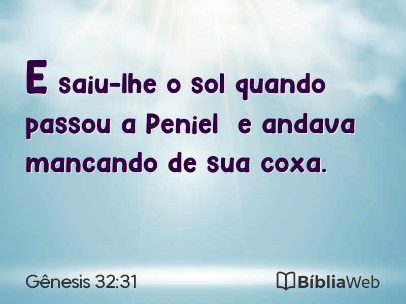 Gênesis 32:31 em imagem para compartilhar