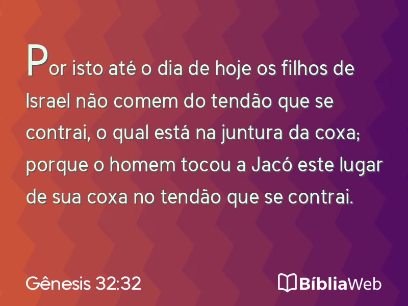 Gênesis 32:32 em imagem para compartilhar