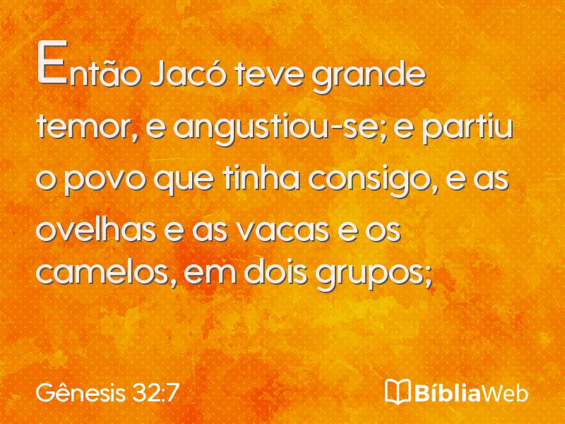 Gênesis 32:7 em imagem para compartilhar