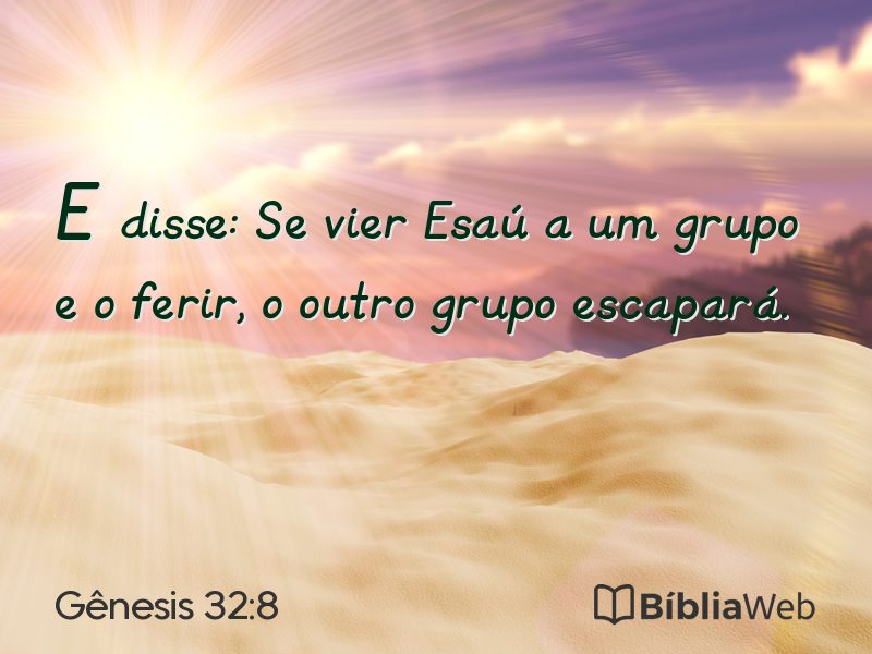 Gênesis 32:8 em imagem para compartilhar