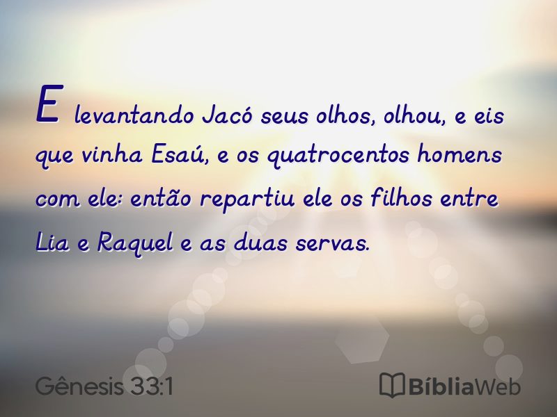 Gênesis 33:1 em imagem para compartilhar