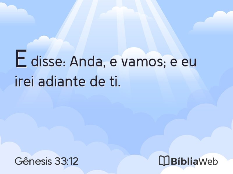 Gênesis 33:12 em imagem para compartilhar