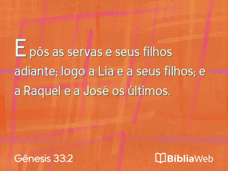 Gênesis 33:2 em imagem para compartilhar