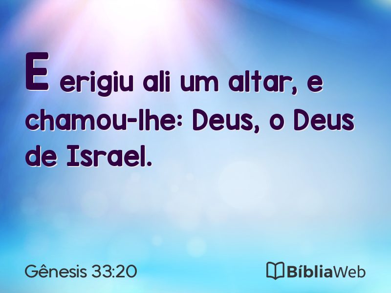 Gênesis 33:20 em imagem para compartilhar