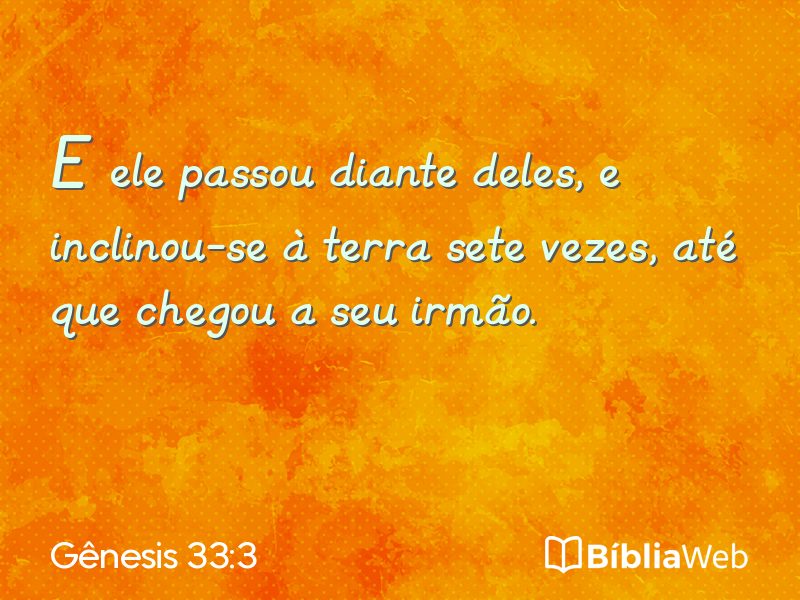 Gênesis 33:3 em imagem para compartilhar