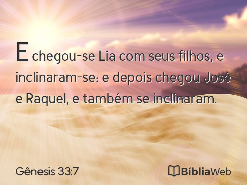 Gênesis 33:7 em imagem para compartilhar