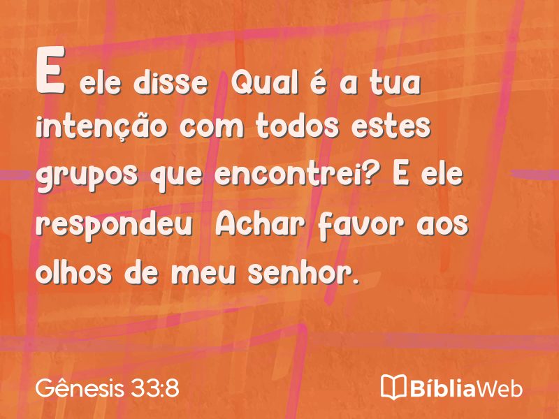 Gênesis 33:8 em imagem para compartilhar