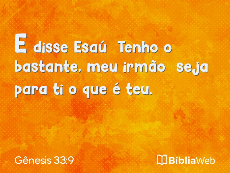 Gênesis 33:9 em imagem para compartilhar