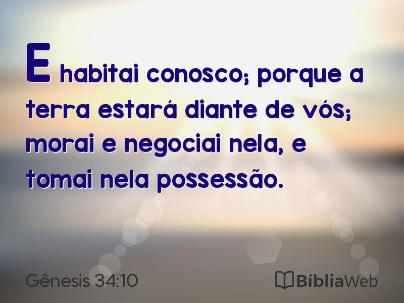 Gênesis 34:10 em imagem para compartilhar