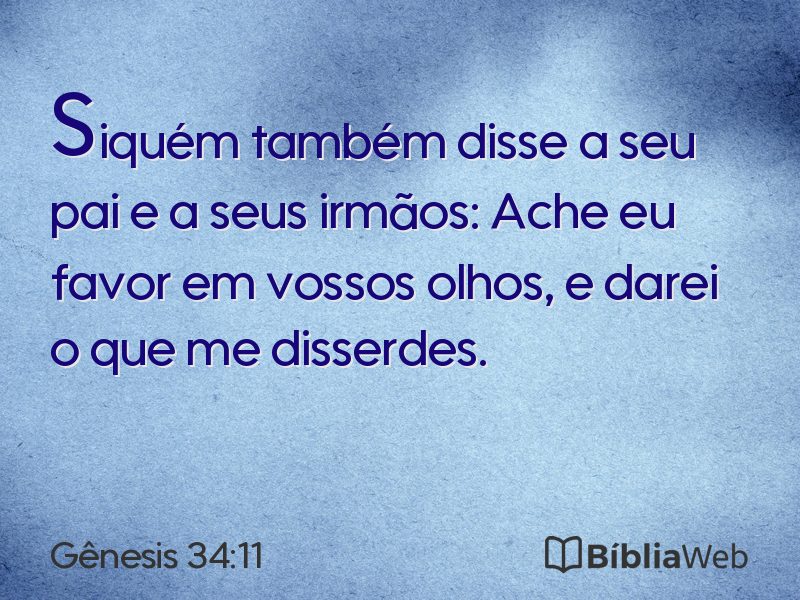 Gênesis 34:11 em imagem para compartilhar