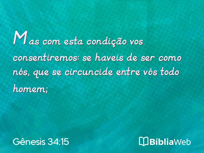 Gênesis 34:15 em imagem para compartilhar