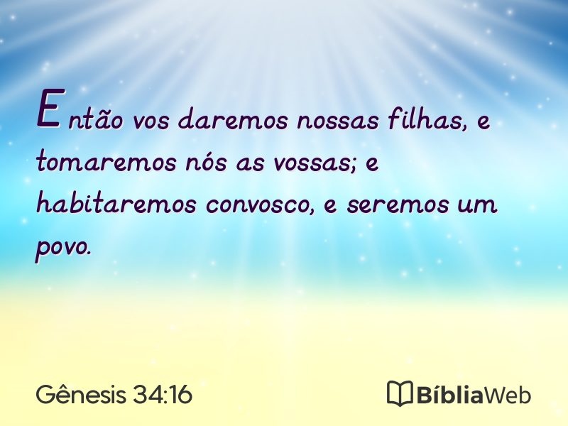 Gênesis 34:16 em imagem para compartilhar