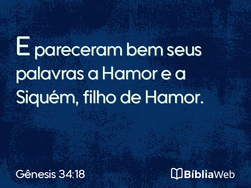 Gênesis 34:18 em imagem para compartilhar