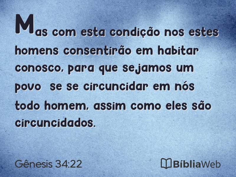 Gênesis 34:22 em imagem para compartilhar