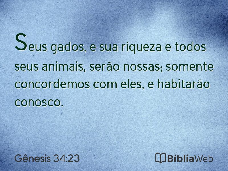 Gênesis 34:23 em imagem para compartilhar