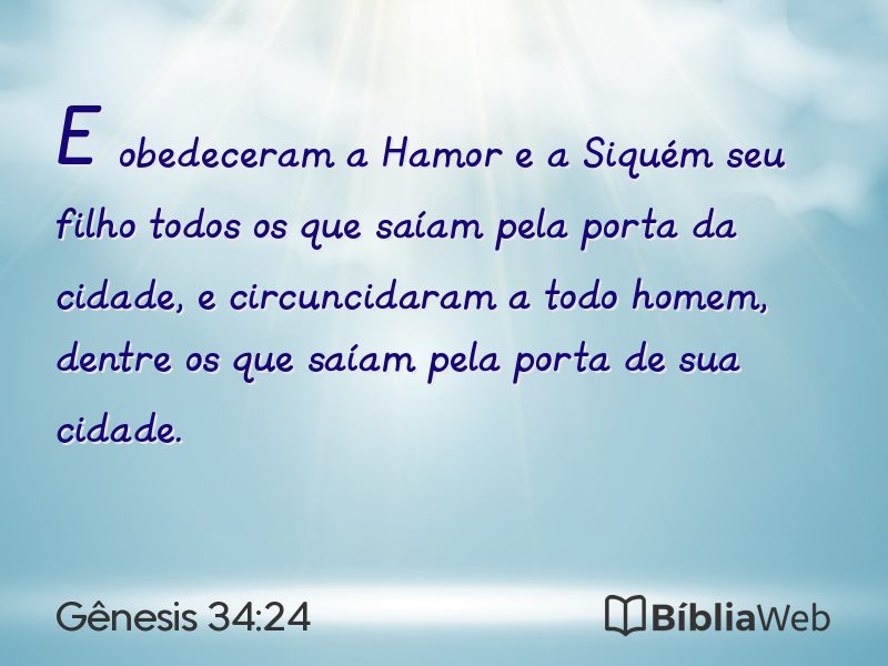 Gênesis 34:24 em imagem para compartilhar