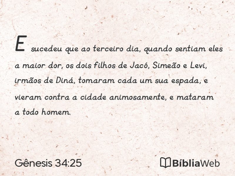 Gênesis 34:25 em imagem para compartilhar