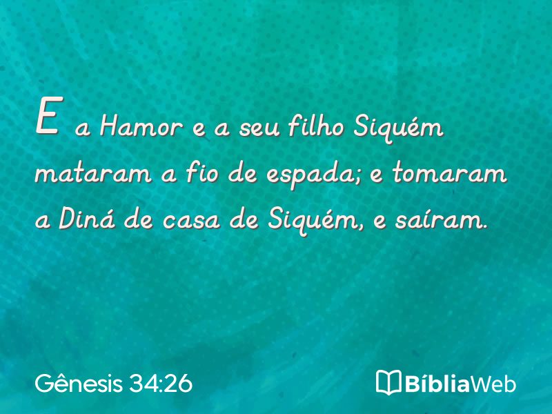 Gênesis 34:26 em imagem para compartilhar