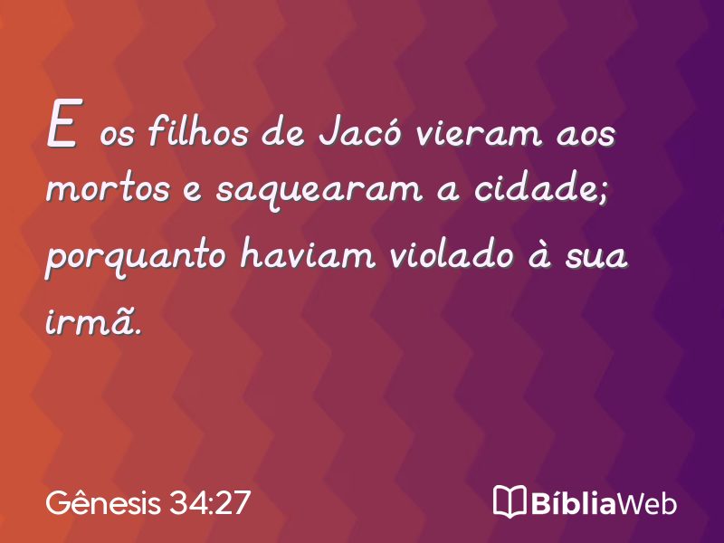 Gênesis 34:27 em imagem para compartilhar
